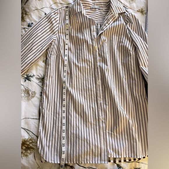 White striped oversized women’s button up - Picture 5 of 5